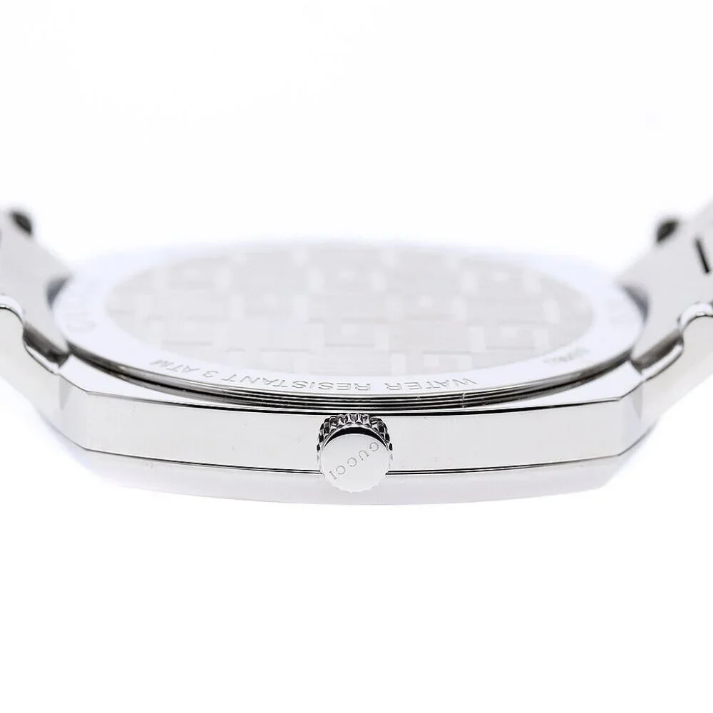 GUCCI Grip watch 157.4/YA157401 Date white Dial Quartz Men's Watch